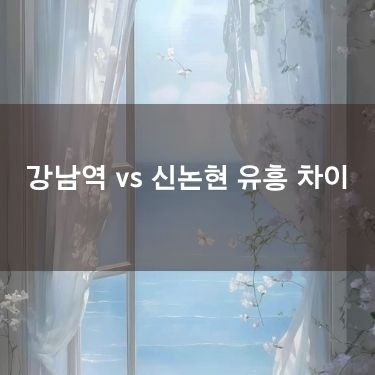 논현동 유흥 거리 이야기